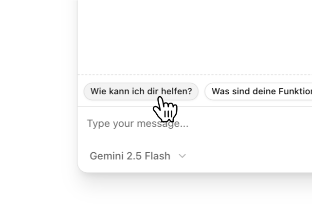 Next Message Suggestions interface